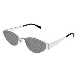 New GUCCI Sign Silver Square GG1853S 002 Sunglasses Women